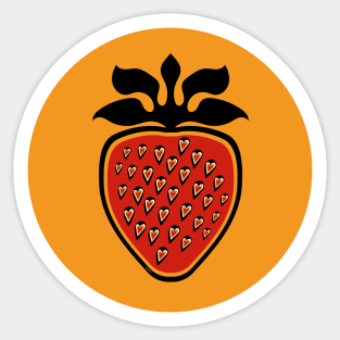 Strawberry Heart Berry Indigenous WAWEZHI CANADA Sticker